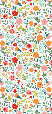 Verdunkelungsrollo mit gemaltem Blumenmuster
