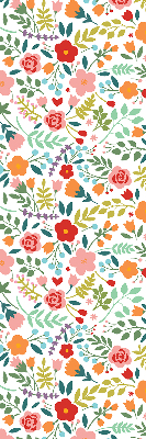 Verdunkelungsrollo mit gemaltem Blumenmuster