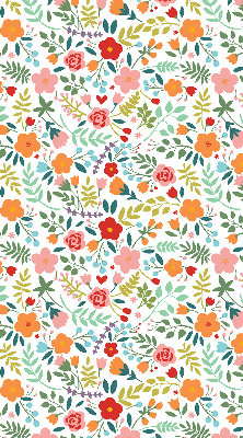 Verdunkelungsrollo mit gemaltem Blumenmuster