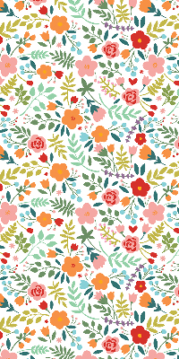 Verdunkelungsrollo mit gemaltem Blumenmuster