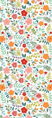Verdunkelungsrollo mit gemaltem Blumenmuster