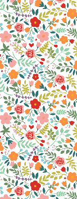 Verdunkelungsrollo mit gemaltem Blumenmuster
