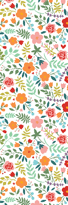 Verdunkelungsrollo mit gemaltem Blumenmuster