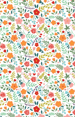 Verdunkelungsrollo mit gemaltem Blumenmuster