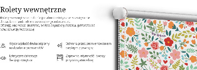 Verdunkelungsrollo mit gemaltem Blumenmuster
