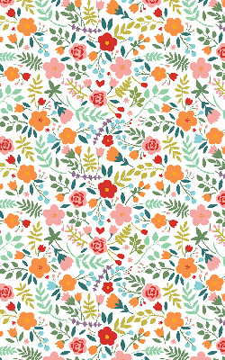 Verdunkelungsrollo mit gemaltem Blumenmuster