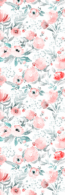 Fenster Rollo in rosa mit Mohnblumenmuster