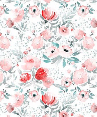 Fenster Rollo in rosa mit Mohnblumenmuster