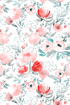 Fenster Rollo in rosa mit Mohnblumenmuster