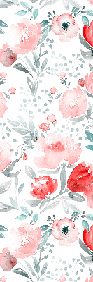Fenster Rollo in rosa mit Mohnblumenmuster