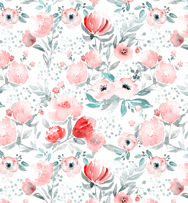 Fenster Rollo in rosa mit Mohnblumenmuster