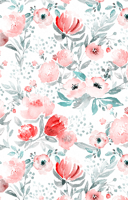 Fenster Rollo in rosa mit Mohnblumenmuster