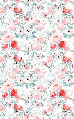 Fenster Rollo in rosa mit Mohnblumenmuster