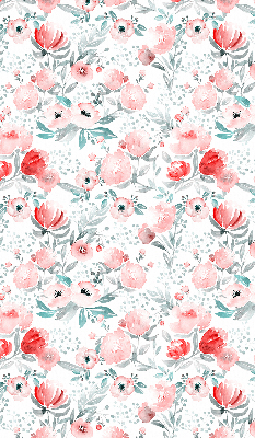 Fenster Rollo in rosa mit Mohnblumenmuster