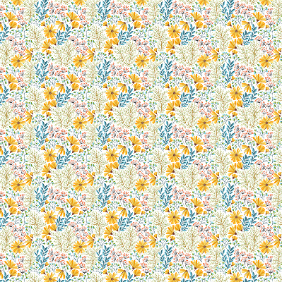 Rollo lichtundurchlässig mit Blumenmuster