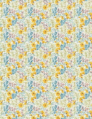 Rollo lichtundurchlässig mit Blumenmuster