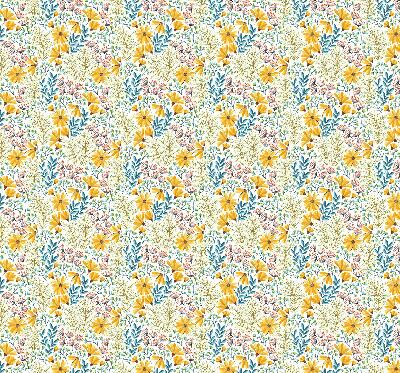 Rollo lichtundurchlässig mit Blumenmuster