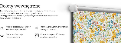 Rollo lichtundurchlässig mit Blumenmuster
