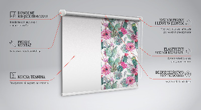 Fenster Rollo mit Kaktusblüte als Motiv