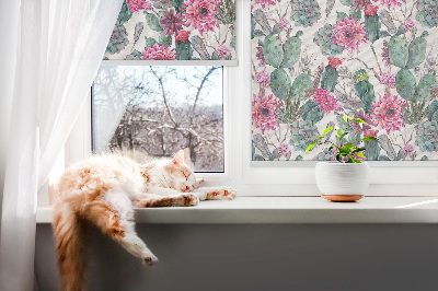 Fenster Rollo mit Kaktusblüte als Motiv