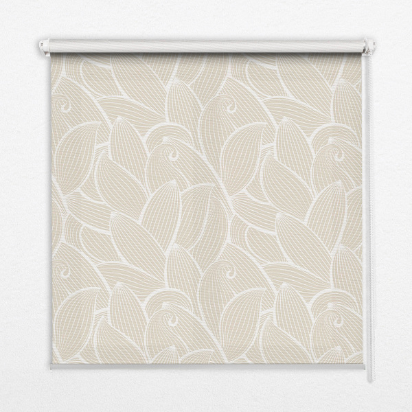 Fenster Rollo mit Blattmotiv