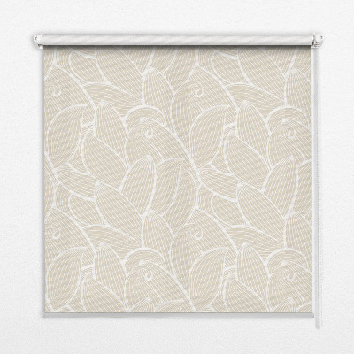 Fenster Rollo mit Blattmotiv