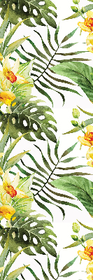 Verdunkelungsrollo mit gelbem Blumenmuster