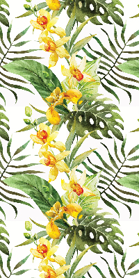 Verdunkelungsrollo mit gelbem Blumenmuster