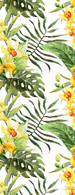 Verdunkelungsrollo mit gelbem Blumenmuster