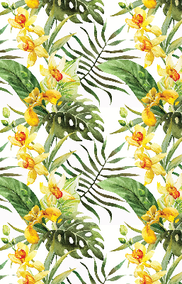 Verdunkelungsrollo mit gelbem Blumenmuster