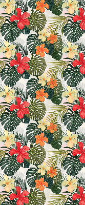 Rollo lichtundurchlässig mit tropischen Blumen- und Blattmotiven