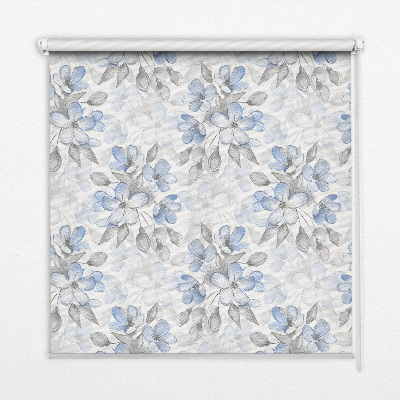 Rollo lichtundurchlässig mit Blumenmuster
