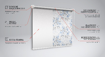 Rollo lichtundurchlässig mit Blumenmuster