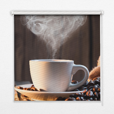 Fenster Rollo mit einem Motiv einer Tasse Kaffee
