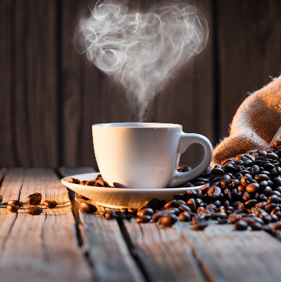 Fenster Rollo mit einem Motiv einer Tasse Kaffee