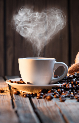 Fenster Rollo mit einem Motiv einer Tasse Kaffee