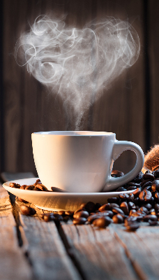 Fenster Rollo mit einem Motiv einer Tasse Kaffee