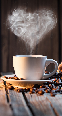 Fenster Rollo mit einem Motiv einer Tasse Kaffee