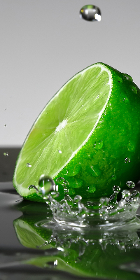 Rollo lichtundurchlässig mit Motiv Limetten im Wasser