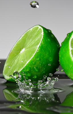 Rollo lichtundurchlässig mit Motiv Limetten im Wasser