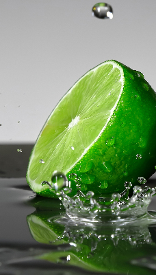 Rollo lichtundurchlässig mit Motiv Limetten im Wasser
