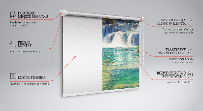 Verdunkelungsrollo mit Wasserfall-Optik