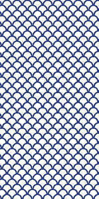Fenster Rollo in blauem Schuppenmuster