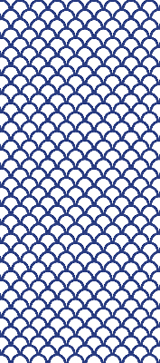 Fenster Rollo in blauem Schuppenmuster