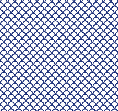 Fenster Rollo in blauem Schuppenmuster