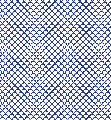 Fenster Rollo in blauem Schuppenmuster