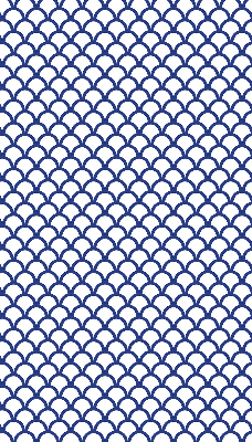 Fenster Rollo in blauem Schuppenmuster