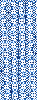 Fenster Rollo in Blau mit geometrischem Muster