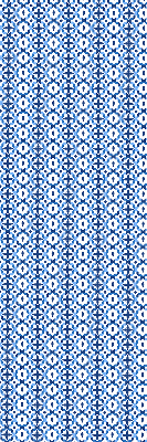 Fenster Rollo in Blau mit geometrischem Muster