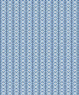 Fenster Rollo in Blau mit geometrischem Muster
